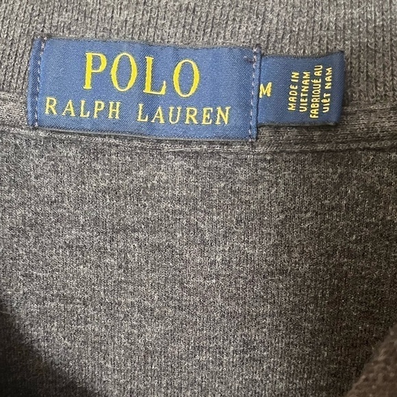 Polo Ralph Lauren Gray 1/4 Zip Pullover Sz M EUC - Picture 4 of 6